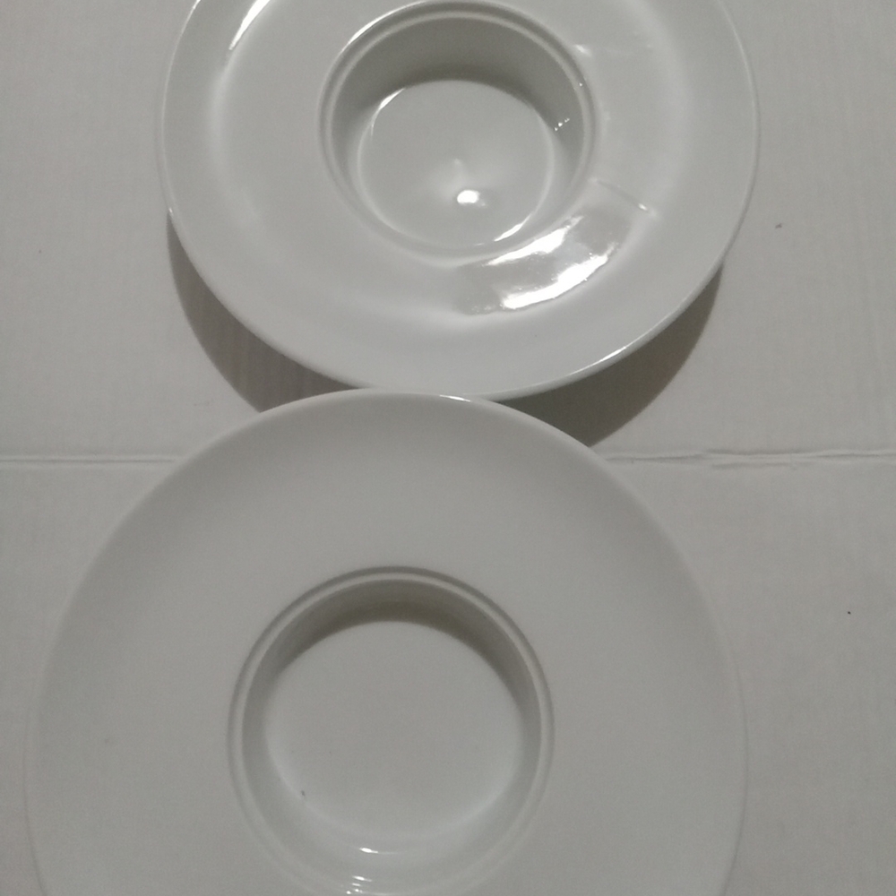 Elegant White Dinner Plates Pastes Bowl Set Of 2